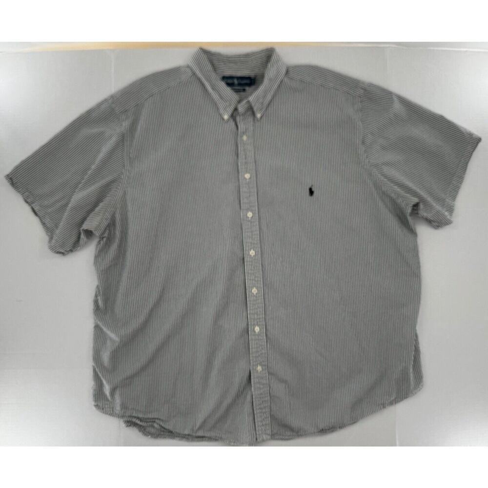 Ralph Lauren Mens Size 3XB Shirt Classic Fit Striped Short Sleeve Preppy…